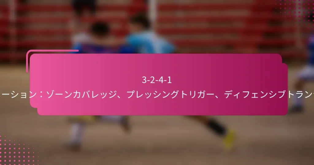 3-2-4-1 フォーメーション：ゾーンカバレッジ、プレッシングトリガー、ディフェンシブトランジション