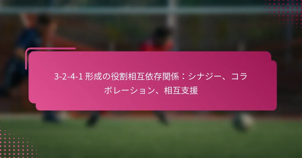3-2-4-1 形成の役割相互依存関係：シナジー、コラボレーション、相互支援