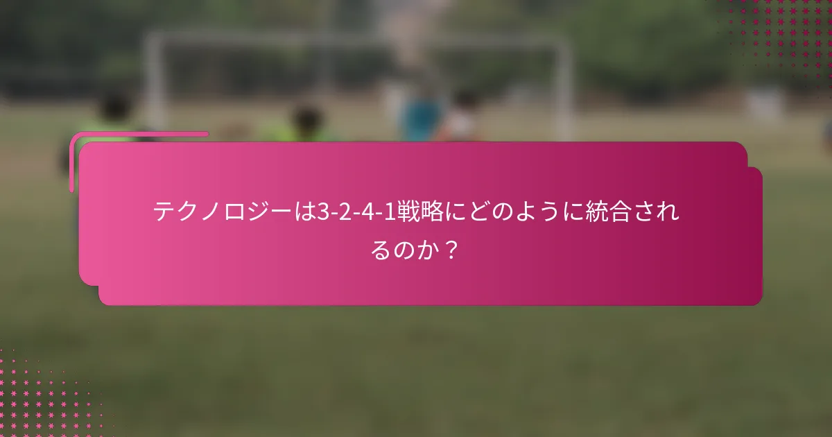 テクノロジーは3-2-4-1戦略にどのように統合されるのか？